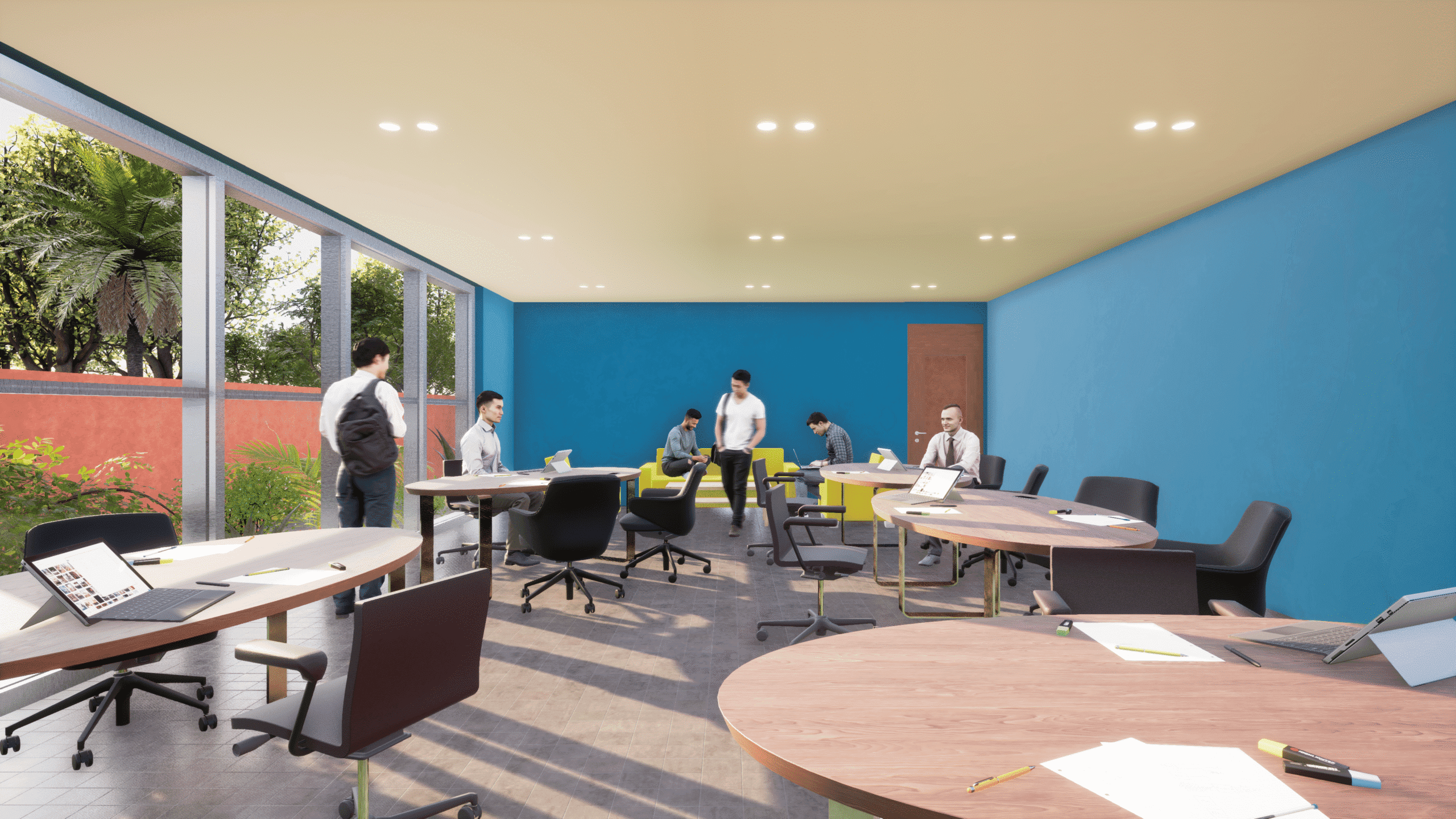 Espace de travail conçu par HBA Studio, architecte à Marrakech